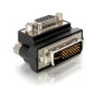 DeLOCK Adaptador VGA Buchse zu DVI 24+5 Pin Stecker angulado a la derecha, Negro