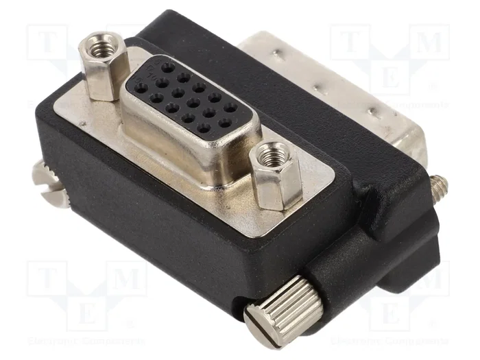 DeLOCK Adaptador VGA Buchse zu DVI 24+5 Pin Stecker angulado a la derecha, Negro