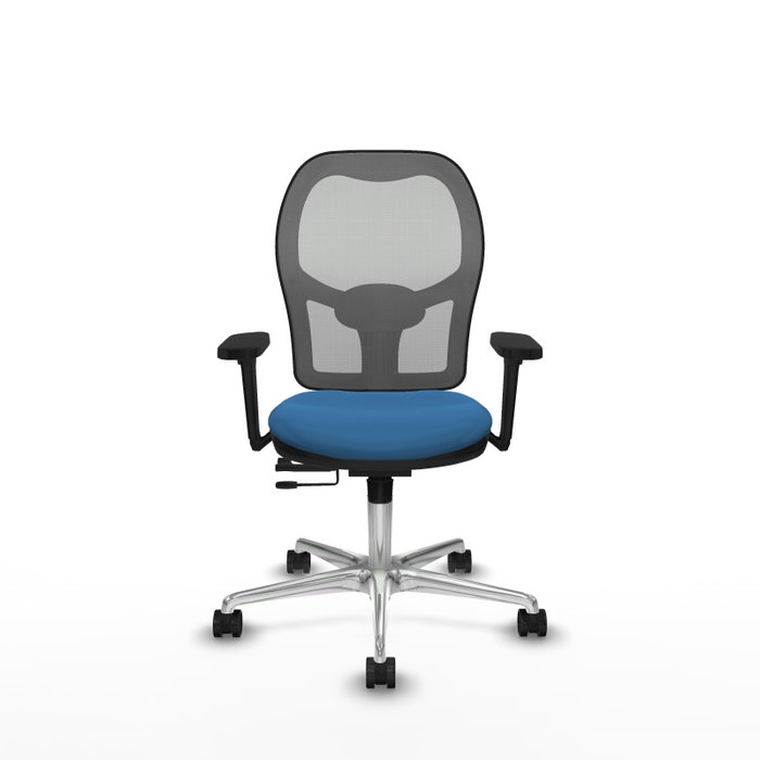 PIQUERAS Y CRESPO Silla de oficina Jorquera con mecanismo Sincro/Traslack, Azul claro y Gris PIQUERAS Y CRESPO Silla de oficina Jorquera con mecanismo Sincro/Traslack, Azul claro y Gris