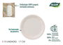 Algon Set 10 Plato Redondo Cartón Blanco 17 cm (24 Unidades)