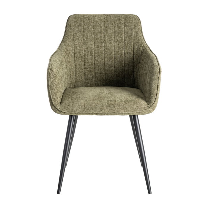 Silla Verde Tejido-Metal Contract 55 X 58,50 X 84 cm (Set de 2)