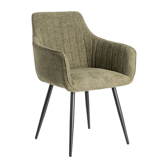 Silla Verde Tejido-Metal Contract 55 X 58,50 X 84 cm (Set de 2)