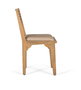 GINER Y COLOMER Set de 2 Sillas de Madera de Mango Maciza con Asiento Tapizado Beige