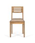 GINER Y COLOMER Set de 2 Sillas de Madera de Mango Maciza con Asiento Tapizado Beige