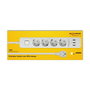 DeLOCK 11206 Regleta de 4 salidas AC con protección contra sobretensiones y 3 puertos USB, Blanco