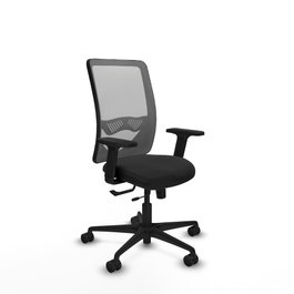 PIQUERAS Y CRESPO Silla de oficina Zulema con mecanismo Sincro/Traslack, Negro y Gris