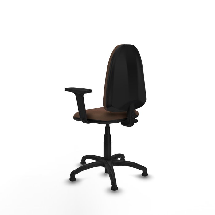 PIQUERAS Y CRESPO Silla de oficina Aýna con brazos 2D en marrón oscuro PIQUERAS Y CRESPO Silla de oficina Aýna con brazos 2D en marrón oscuro