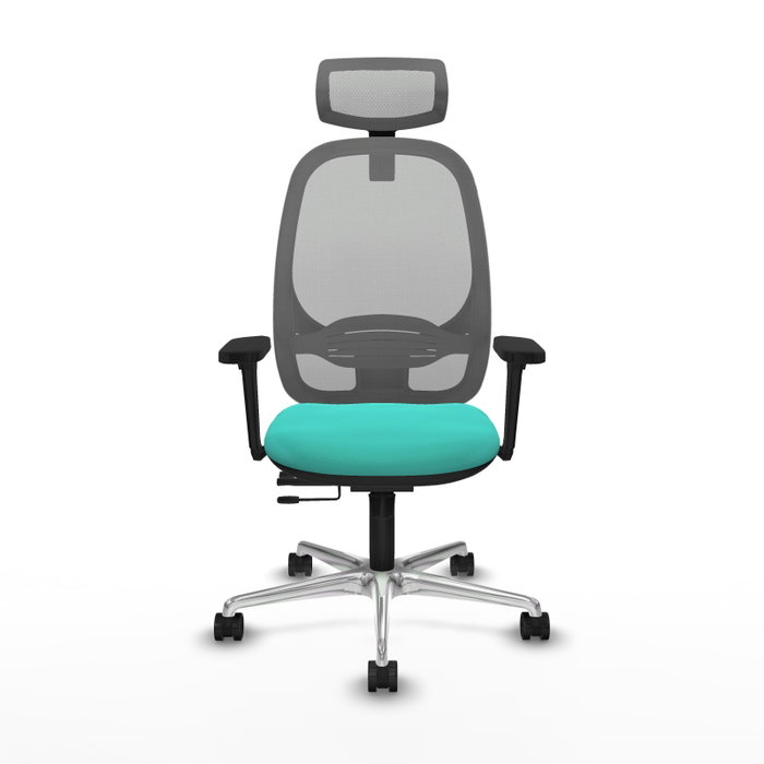 PIQUERAS Y CRESPO Silla de oficina Cilanco con mecanismo Sincro/Traslack, Turquesa y Gris PIQUERAS Y CRESPO Silla de oficina Cilanco con mecanismo Sincro/Traslack, Turquesa y Gris