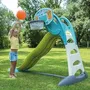 Smoby Canasta de baloncesto 3 en 1 con tobogán, para niños a partir de 3 años - SMOB820700