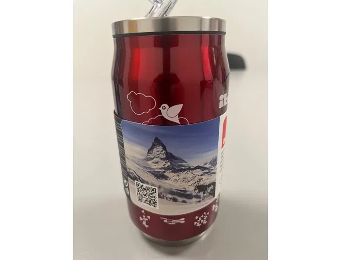 Ibili Lata Térmica Isotérmica ECO 330 ml Doble Acero Inox 18/10 Libre BPA con Cierre Roscado Hermético