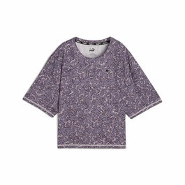 Camiseta de Manga Corta Mujer Puma Train Favorite Aop Crop Mujer Morado