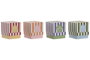 DKD Home Decor Vela Cera/Ceramica Verde Amarillo Rojo Naranja 9 x 10 x 9 cm (4 Unidades)