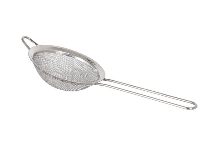 Inde Colador de Mano en Acero Inoxidable 10 cm, Ancho 9.8 cm Alto 4.7 cm Largo 28.1 cm (36 Unidades)