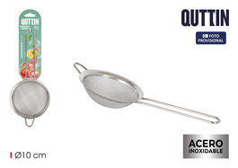 Inde Colador de Mano en Acero Inoxidable 10 cm, Ancho 9.8 cm Alto 4.7 cm Largo 28.1 cm (36 Unidades)