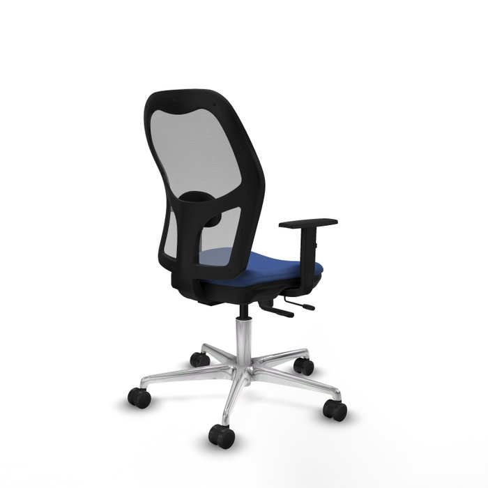 PIQUERAS Y CRESPO Silla de oficina Jorquera con mecanismo Sincro/Traslack, Azul marino y Gris