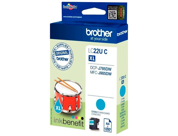 Brother Cartucho de Tinta Cian LC22UCBP