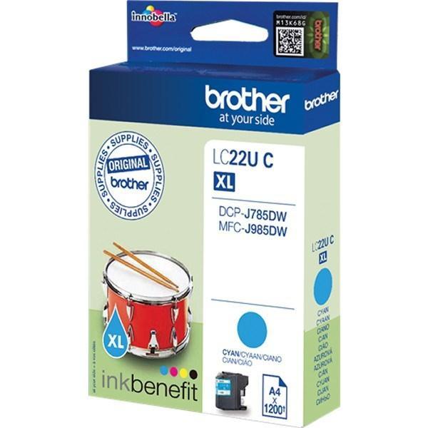 Brother Cartucho de Tinta Cian LC22UCBP