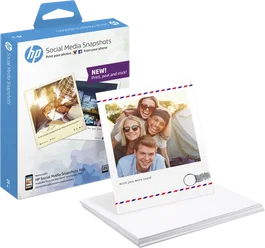 HP Papel fotográfico blanco autoadhesivo semi brillante 10x13 cm 25 hojas 265 g/m²