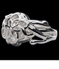 El Señor de los Anillos Anillo Nenya de Galadriel (Plata de ley) Talla 7.25
