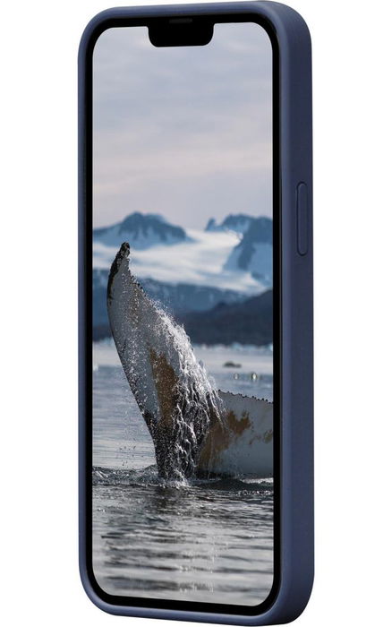 dbramante1928 Funda Greenland para iPhone 14 Max, Pacific Blue - Protección de Impacto, Plástico Reciclado y Recargable, Compatible con Carga Inalámbrica