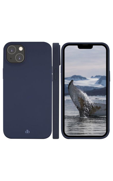 dbramante1928 Funda Greenland para iPhone 14 Max, Pacific Blue - Protección de Impacto, Plástico Reciclado y Recargable, Compatible con Carga Inalámbrica