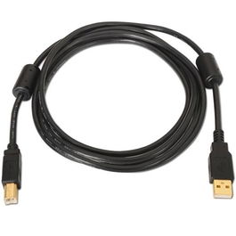 Aisens Cable USB 2.0 para Impresora Alta Calidad 5,0 m con Ferrita Tipo A-M a B-M Negro