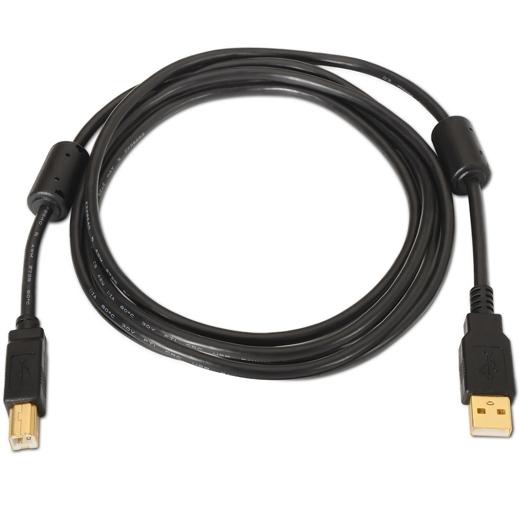 Aisens Cable USB 2.0 para Impresora Alta Calidad 5,0 m con Ferrita Tipo A-M a B-M Negro Aisens Cable USB 2.0 para Impresora Alta Calidad 5,0 m con Ferrita Tipo A-M a B-M Negro
