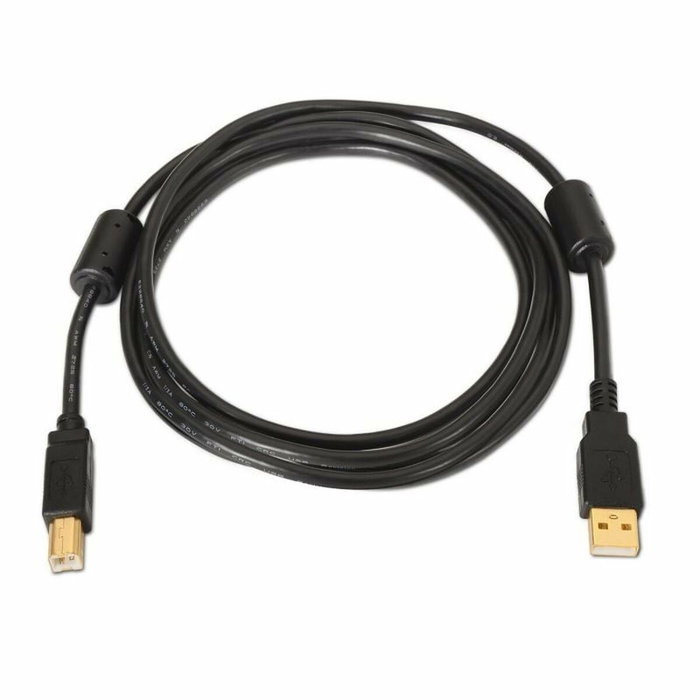 Aisens Cable USB 2.0 Impresora con Ferrita Tipo A/M - B/M, 5m, Negro