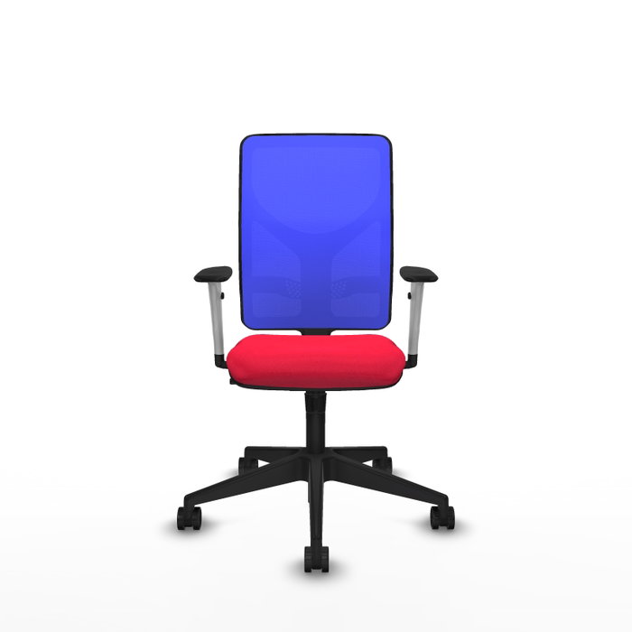 PIQUERAS Y CRESPO Silla de oficina Motilla con mecanismo Sincro, Rojo y Azul