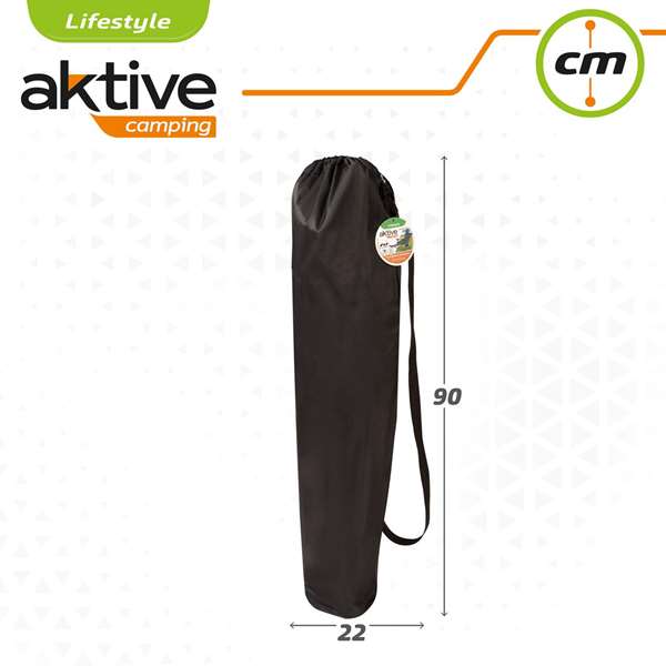 Aktive Tumbona de Camping de Poliéster con Almohada 152x54x75cm