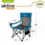 Aktive Tumbona de Camping de Poliéster con Almohada 152x54x75cm