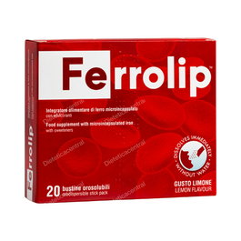 UGA NUTRACEUTICALS Ferrolip 20Sbrs. Complemento Alimenticio Hierro Microencapsulado Polvo Dispersable Limón
