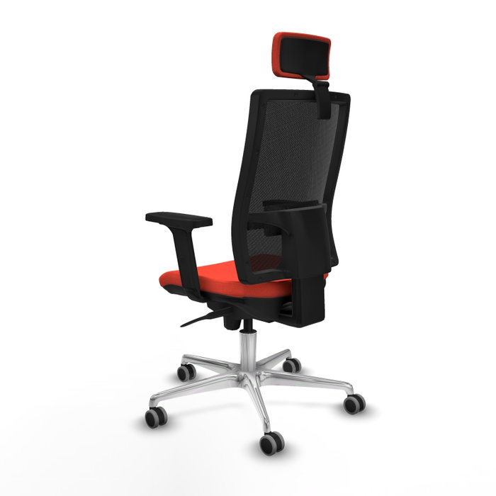 PIQUERAS Y CRESPO Silla de oficina Horna con mecanismo Sincro, Naranja oscuro y Negro
