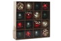 DKD Home Decor Bola Decoración Navidad Tradicional Rojo Dorado 8 x 32.5 x 32.5 cm Set 16 Piezas