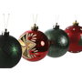 DKD Home Decor Set de 16 Bolas de Decoración Navideña Rojas y Doradas