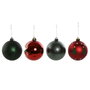DKD Home Decor Set de 16 Bolas de Decoración Navideña Rojas y Doradas