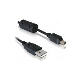 DeLOCK Cable Kamera USB-A a Conector Olympus 12-Pin 1 m Negro
