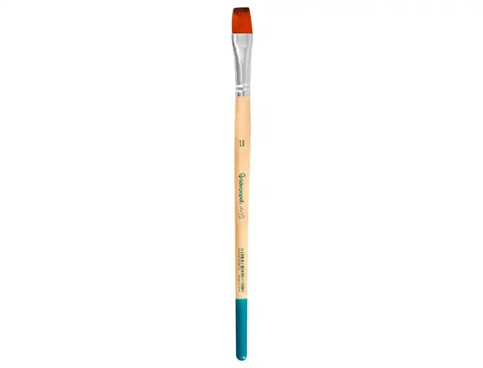 Liderpapel Pincel nº 10 Punta Plana Pelo Sintético Certificado FSC para Acrílica y Acuarela