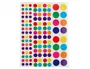 Liderpapel Gomets de círculos autoadhesivos, colores y tamaños surtidos, 1200 unidades