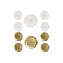 DKD Home Decor Set de 5 piezas de decoración de pared Decape Blanco y Dorado