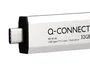 Q-connect Memoria USB Flash Drive 32 GB USB 3.2 Tipo C Conector Deslizante Plateado