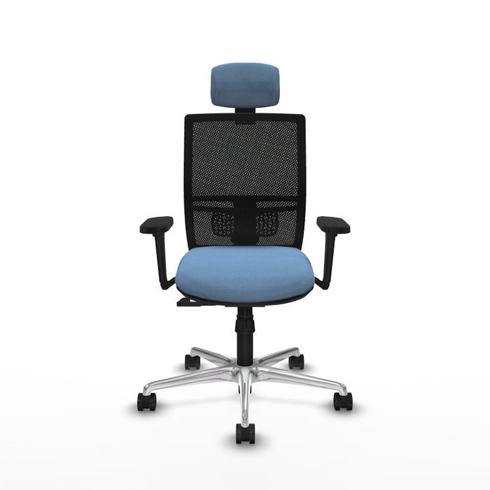 PIQUERAS Y CRESPO Silla de oficina Yunquera con mecanismo Sincro, Azul cielo y Negro PIQUERAS Y CRESPO Silla de oficina Yunquera con mecanismo Sincro, Azul cielo y Negro