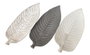 DKD Home Decor Bandeja de Decoración MDF Hoja 3 Surtido 45x17,5x3 cm