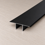 GreenIce Perfil de Aluminio KIMERA-SKAVE Anodizado Negro con Difusor Opal y Tapones 2,02M