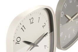 DKD Home Decor Reloj Pared Gris Blanco 30x30 cm 2 Unidades