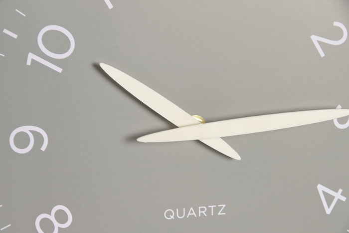 DKD Home Decor Reloj Pared Gris Blanco 30x30 cm 2 Unidades