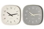 DKD Home Decor Reloj de Pared de PVC, Pack de 2 unidades Surtidas (Gris y Blanco)
