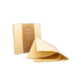Azal Set 6 Bayetas de Bambú 35x35 cm, Sin Blanquear, 120 g