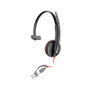 HP Poly Blackwire 3215 Monoaural USB-C, 3,5 mm y Adaptador USB-C/A, Negro