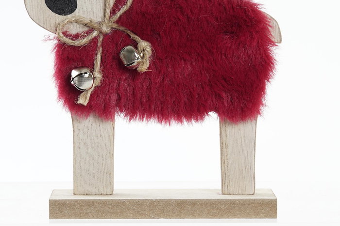 DKD Home Decor Figura Navidad Alpina Gris Rojo 4 x 17.5 x 12 cm (12 Unidades)